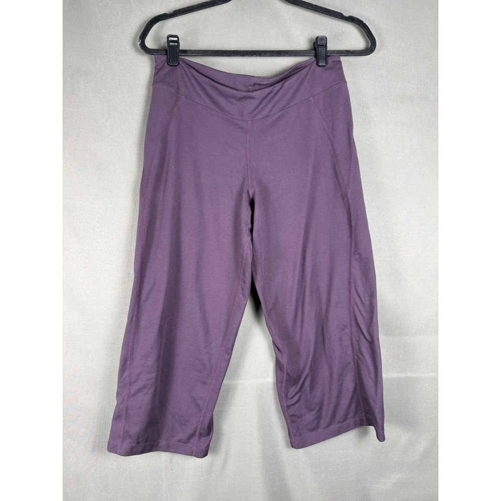 Title Nine Capri Leggings Womens Medium Purple Athletic Side Pocket 530920